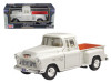 1955 Chevrolet 5100 Stepside Pickup Truck (Beige White) 1/24 Diecast Car Model by Motormax