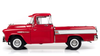 1957 Chevrolet Cameo Pickup Truck Cardinal Red and White 1/18 Diecast Model Car by Autoworld
