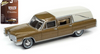 1966 Cadillac Hearse Gold with ivory 1/64 Diecast Model Car by Johnny Lightning