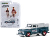 1956 Ford F-100 Pickup Truck "Norman's Bait Shop" White and Blue "Norman Rockwell" Series 3 1/64 Diecast Model Car by Greenlight