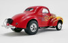 1/18 ACME 1941 Willys Red Flamed Gasser (Red with yellow flames) Diecast Car Model Limited 408 Pieces