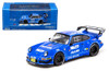 Tarmac Works 1:64 Hobby64 - Porsche RWB 930 Wally's Jeans - Blue Diecast Car Model