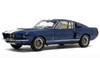 1/18 1967 Shelby Mustang GT500 Nightmist Blue - Grey Stripes Diecast Car Model