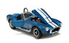 1965 Shelby Cobra A/C 427 MKII Blue Metallic with White Stripes 1/18 Diecast Model Car by Solido