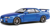 1/18 Solido 1999 Nissan Skyline GT-R (R34) RHD (Bayside Blue Metallic) Diecast Model Car