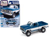 1978 Chevrolet K10 Silverado Fleetside Pickup Truck Blue Iridescent Metallic and White "Muscle Trucks" Limited Edition to 15808 pieces Worldwide 1/64 Diecast Model Car by Autoworld