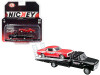 1967 Chevrolet C-30 Ramp Truck Black with 1967 Chevrolet Camaro Red "Nickey Performance" "Acme Exclusive" 1/64 Diecast Model Cars by Greenlight for ACME