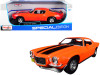 1971 Chevrolet Camaro Orange with Black Stripes 1/18 Diecast Model Car by Maisto