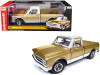 1968 Chevrolet C-10 Fleet Side Pickup Truck Metallic Gold with White Top Limited Edition to 1,002 pieces Worldwide 1/18 Diecast Model Car by Autoworld
