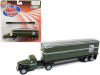 1941-1946 Chevrolet Tractor Trailer Truck "U.S. Mail" Army Green 1/87 (HO) Scale Model by Classic Metal Works