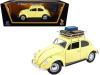 1/18 Road Signature 1967 Volkswagen Beetle with Roof Rack and Luggage (Yellow) Diecast Model Car