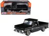 1966 Chevrolet C10 Fleetside Pickup Truck Black 1/24 Diecast Model Car by Motormax