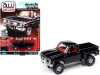 1980 Chevrolet Custom Deluxe Stepside Pickup Truck Midnight Black with Red Interior "Muscle Trucks" Limited Edition to 17008 pieces Worldwide 1/64 Diecast Model Car by Autoworld