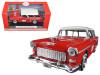 1955 Chevrolet Nomad Coca Cola with 2 bottle cases and metal handcart 1/24 Diecast Model Car by Motorcity Classics