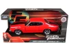1/24 Jada Dom's Chevrolet Chevelle SS Red with Black Stripes "Fast & Furious" Movie Diecast Model Car