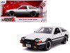 1986 Toyota Trueno (AE86) RHD (Right Hand Drive) White and Black "JDM Tuners" 1/24 Diecast Model Car by Jada