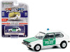 1974 Volkswagen Golf Mk1 "Polizei" Berlin (Germany) Police Car White and Green "Hot Pursuit" Series 36 1/64 Diecast Model Car by Greenlight