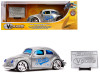 1959 Volkswagen Beetle "Twenty" Metal Raw "VDubs" "Jada 20th Anniversary" 1/24 Diecast Model Car by Jada