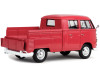 Volkswagen Type 2 (T1) Double Cab Pickup Truck Wax Red 1/24 Diecast Model Car by Motormax