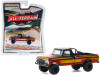 1978 Ford F-250 with Off-Road Parts Pickup Truck Black and Red with Yellow Stripes "All Terrain" Series 10 1/64 Diecast Model Car by Greenlight