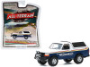 1992 Ford Bronco with Off–Road Parts "BFGoodrich Tires" Blue and White with Stripes "All Terrain" Series 10 1/64 Diecast Model Car by Greenlight