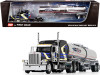 Peterbilt 389 70" Mid Roof Sleeper Cab with Brenner Chemical Tank Trailer "Time D.C." Black 1/64 Diecast Model by DCP/First Gear