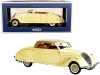 1937 Peugeot 402 Eclipse Convertible Cream with Caramel Brown Top 1/18 Diecast Model Car by Norev