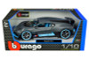1/18 Bburago Bugatti Divo (Matte Gray with Blue Accents) Diecast Model Car