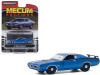 1971 Dodge Charger R/T Blue Metallic with Black Stripes (Dallas 2019) "Mecum Auctions Collector Cars" Series 5 1/64 Diecast Model Car by Greenlight