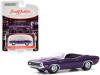 1970 Dodge Challenger R/T Convertible Plum Crazy Purple Metallic with Black Stripes (Lot #1015) Barrett Jackson "Scottsdale Edition" Series 5 1/64 Diecast Model Car by Greenlight