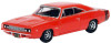 1968 Dodge Charger Bright Red with Black Stripes 1/87 (HO) Scale Diecast Model Car by Oxford Diecast