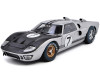 1966 Ford GT-40 MK II #7 Silver 1/18 Diecast Model Car by Shelby Collectibles