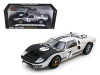 1966 Ford GT-40 MK II #7 Silver 1/18 Diecast Model Car by Shelby Collectibles