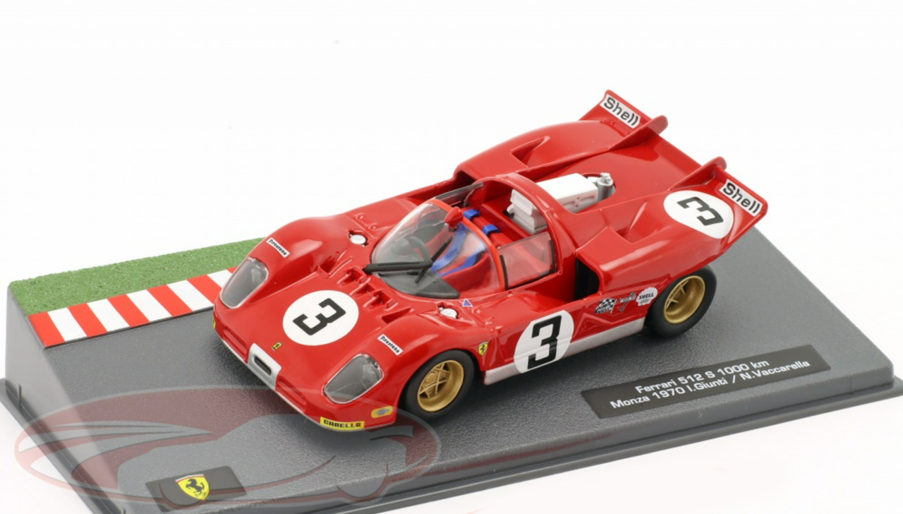 1/43 Altaya 1970 Ferrari 512 S 3 2nd 1000km Monza Spa Ferrari SEFAC Ignazio Giunti, Nino