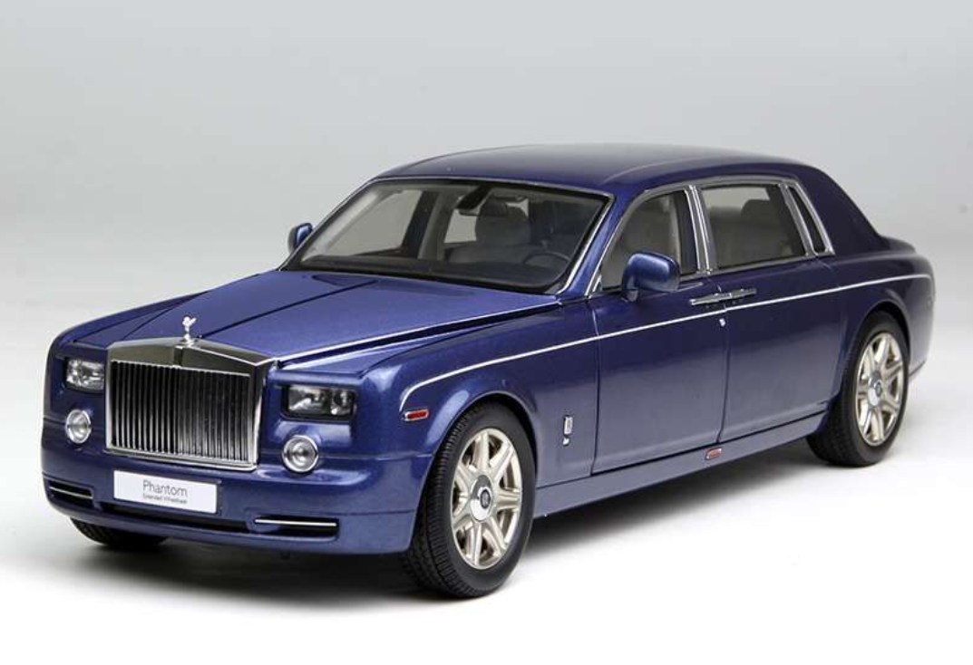 1/18 Kyosho RollsRoyce Phantom EWB (Blue) Diecast Car Model