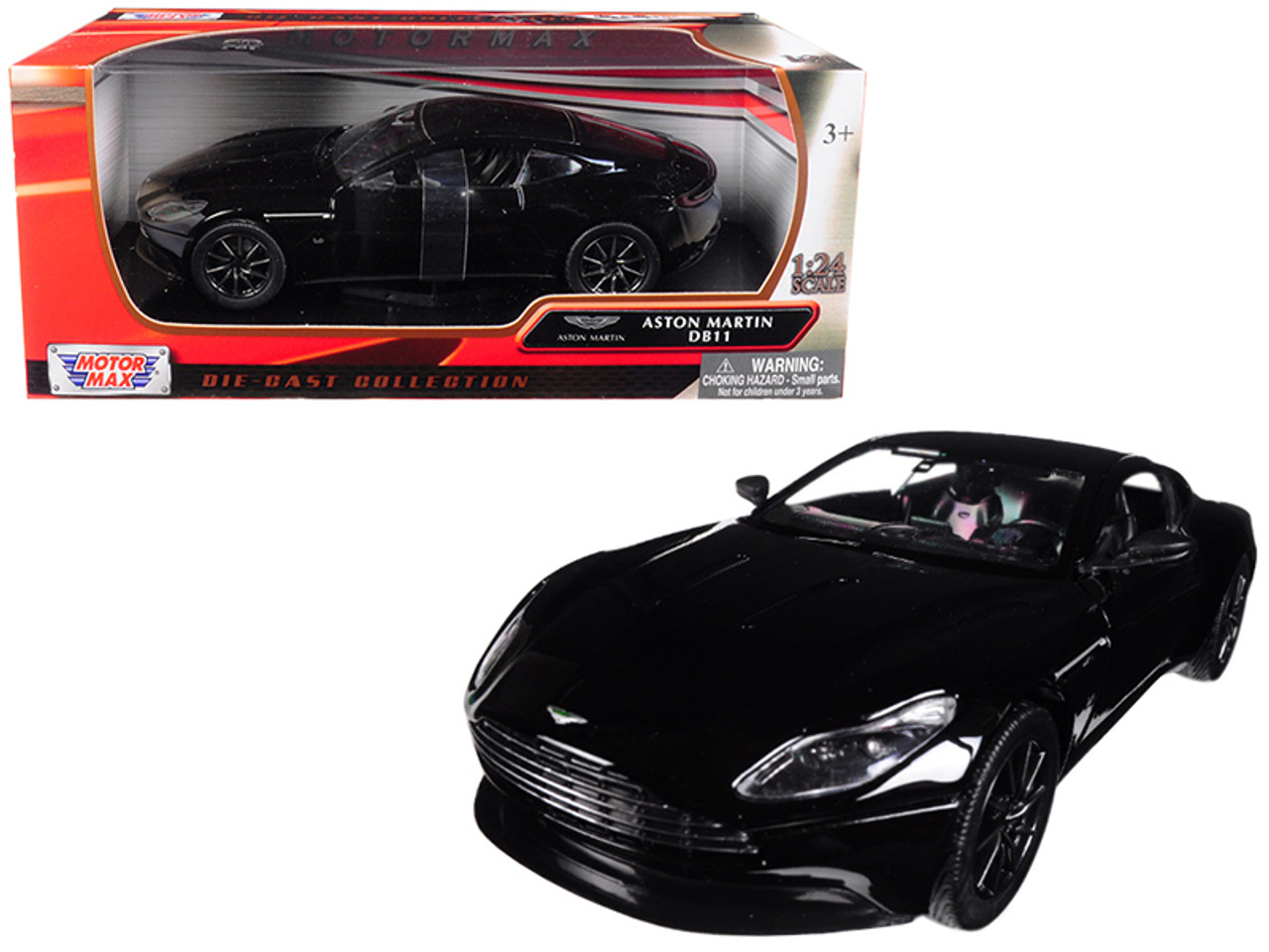 1/24 Motormax Aston Martin DB11 (Black) Diecast Car Model ...