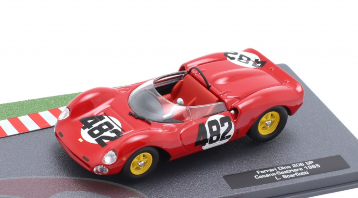 Modèle Réduit 1/18 Ferrari 206 DINO - Vainqueur Ollon Villars 1965