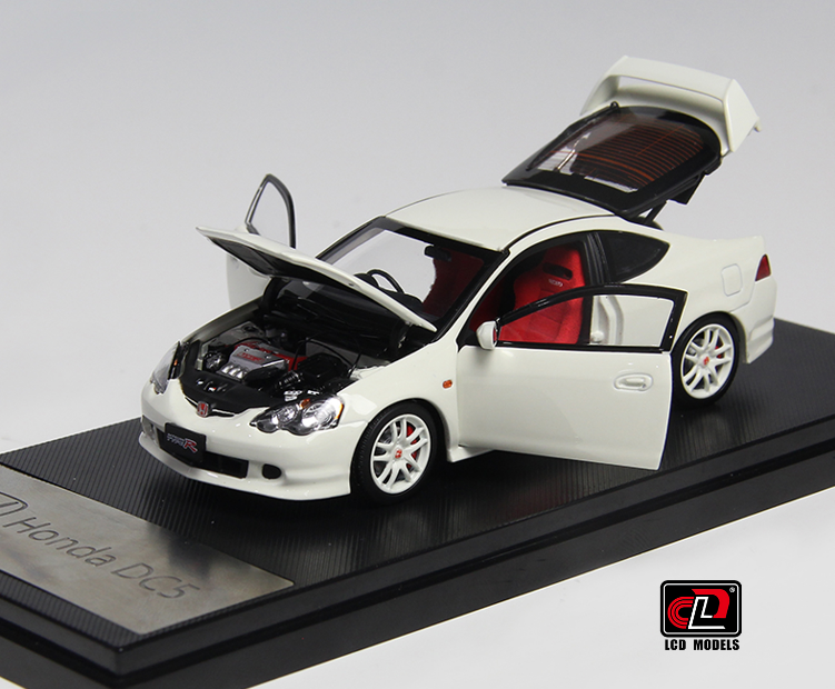 1/43 LCD Honda Civic INTEGRA (DC5) TYPE R White Diecast full open ...