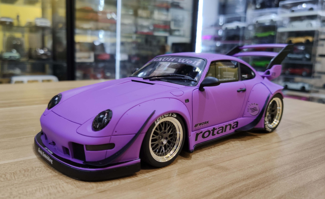 1/18 GT Spirit Porsche 911 (993) Rotana RWB (Matte Purple) Resin Car ...