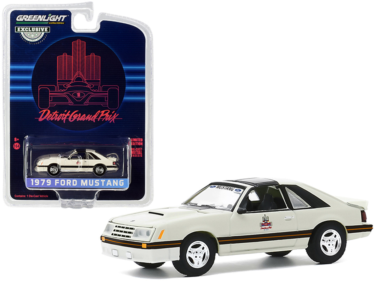 1979 Ford Mustang Official Pace Car "1982 Detroit Grand Prix" "Hobby Exclusive" 1/64 Diecast Model Car by Greenlight