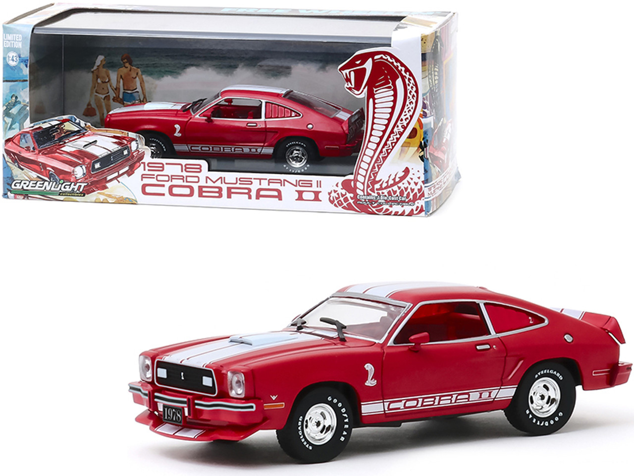 1975 Ford Mustang II Cobra II ミニカー Johnny Lightning Mustang Classics 1975 Cobra II Racer