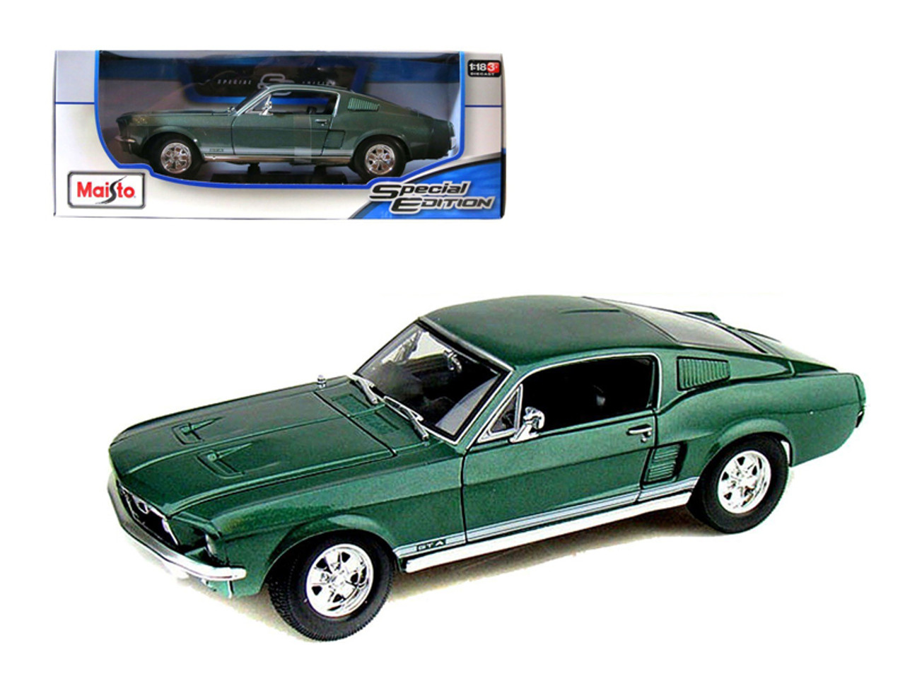 1 18 フォード マスタング GTA ファストバック 1967 ブラック - 乗り物