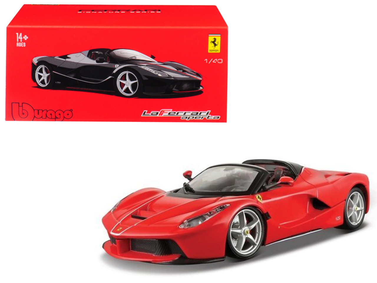 Ferrari LaFerrari Aperta Red "Signature Series" 1/43 Diecast Model Car by Bburago