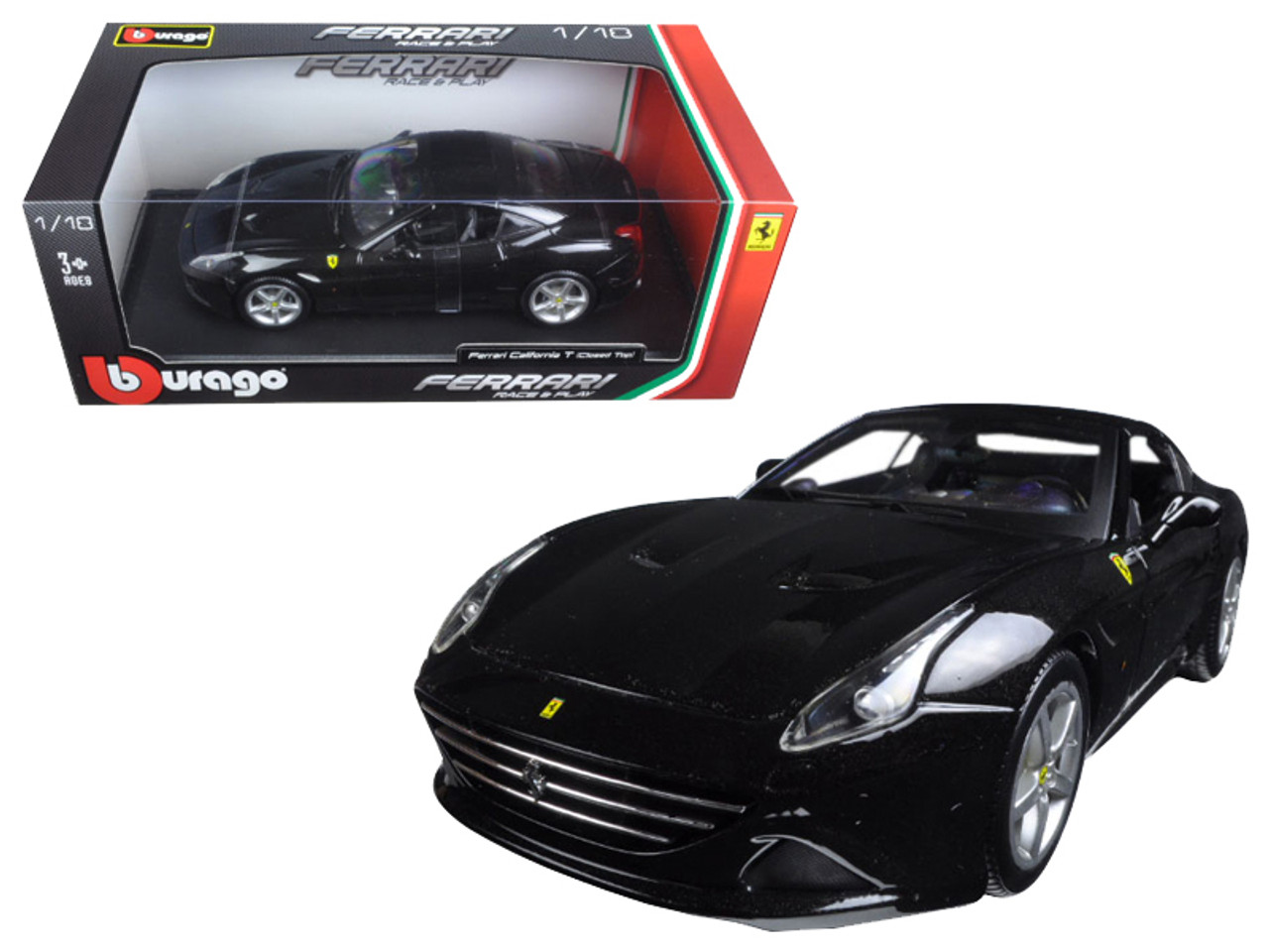 Ferrari California T (closed top) Black 1/18 Diecast Model Car by