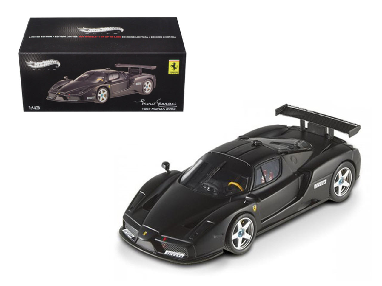 Ferrari Enzo 2003 Monza Test Car Matt Black Elite Edition 1/43 Diecast Car Model by Hotwheels