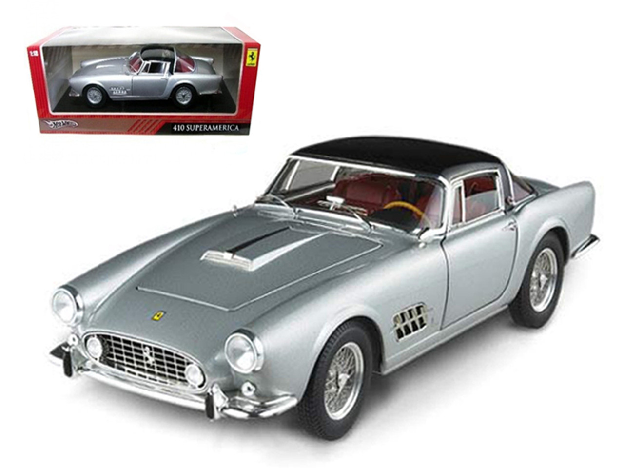 Ferrari 410 Superamerica Silver 1/18 Diecast Car Model by