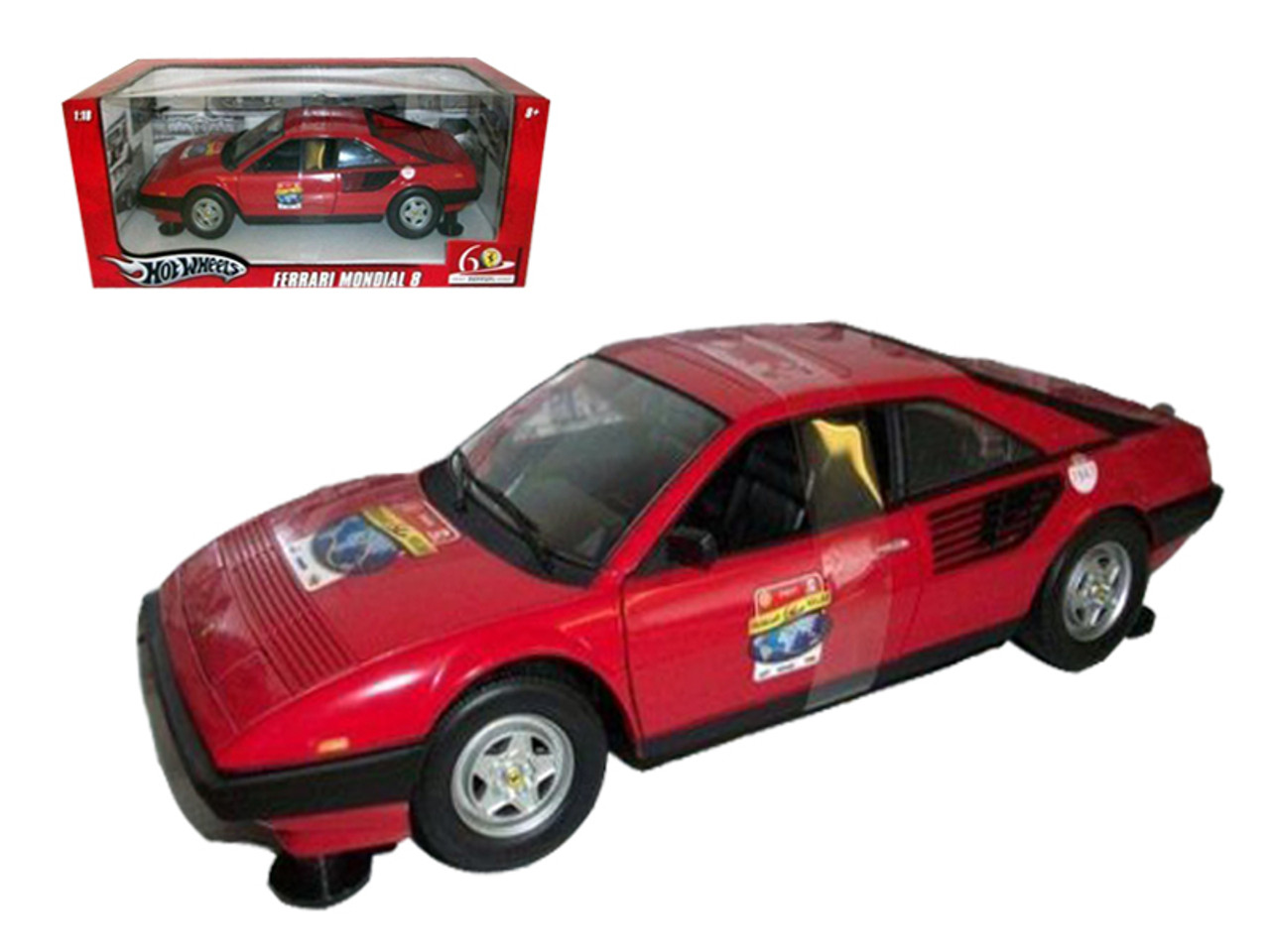 ミニカー Ferrari MONDIAL T  D.A.M models Ferrari Mondial 8 60th Anniversary Red 1/18 Diecast Model
