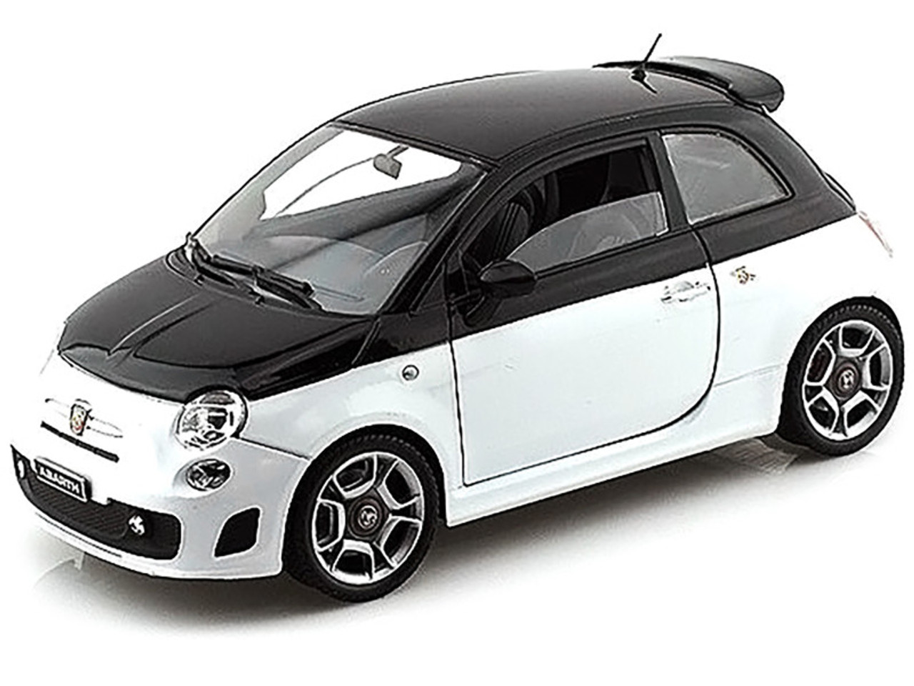 未開封品 MOTER MAX ABARTH 500 アバルト 1/18 ミニカー Fiat Abarth 500 White/Black 1/18 Diecast Car Model by