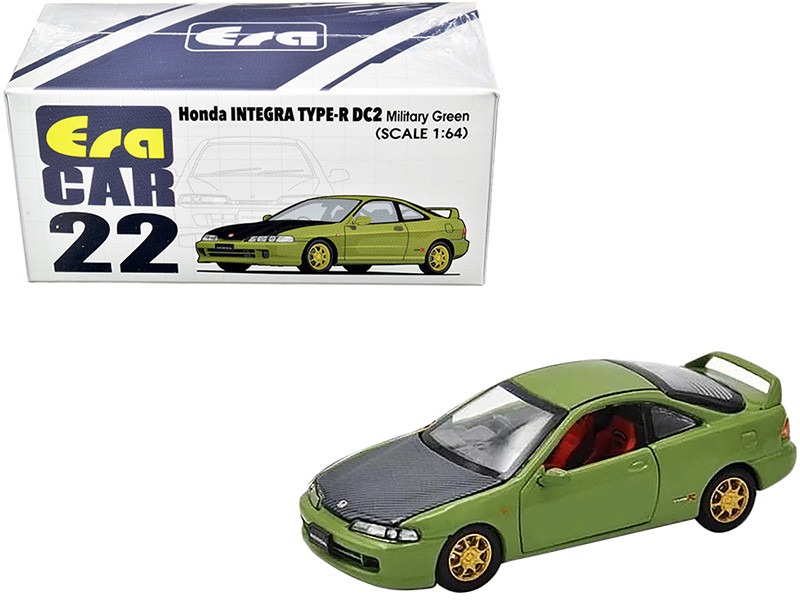 Honda Integra Type-R DC2 Military Green with Carbon Hood and Gold