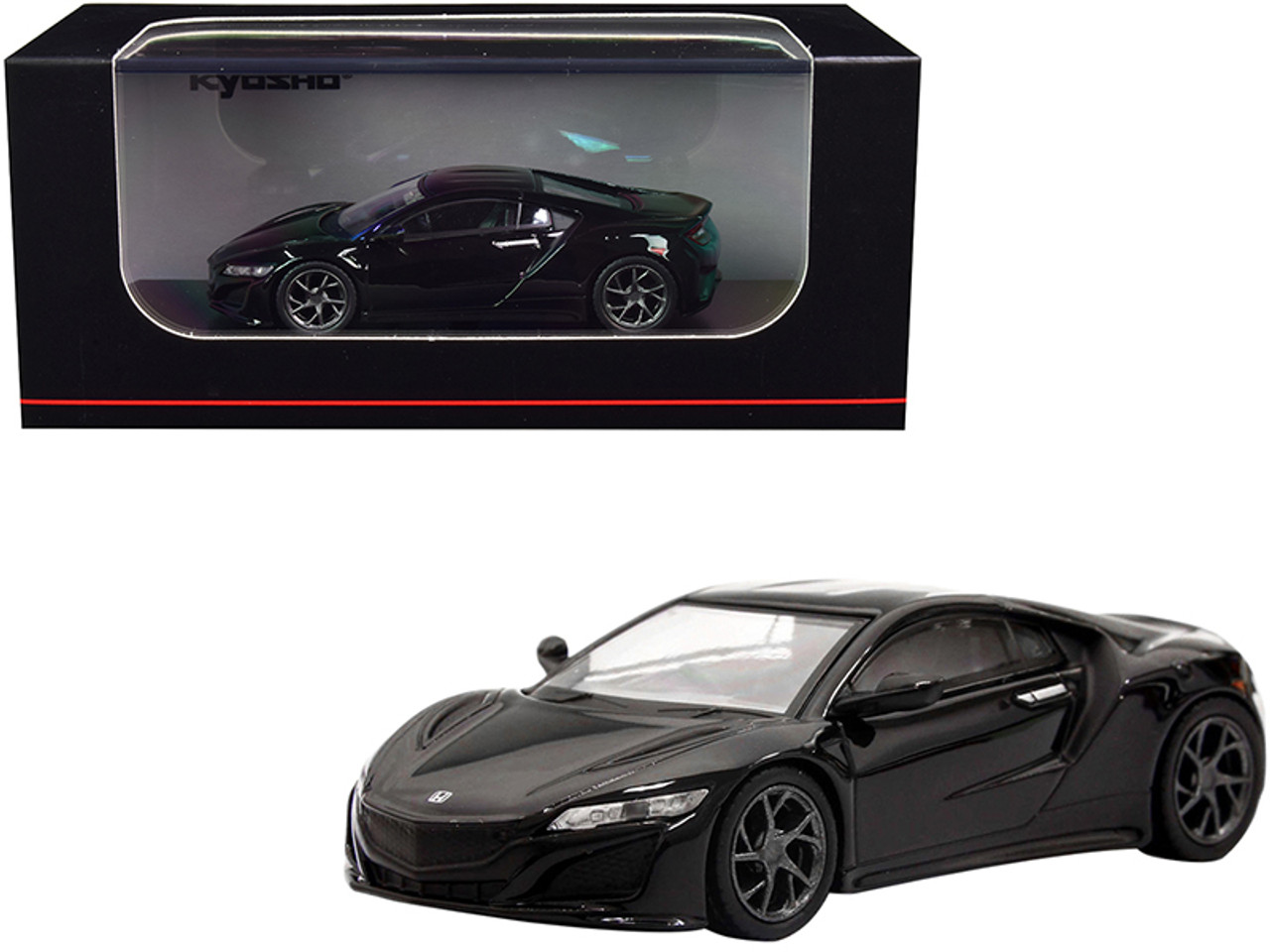 Honda NSX RHD (Right Hand Drive) Black 1/64 Diecast Model Car by Kyosho